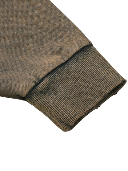 Offset Vintage Washed Frayed-Hem Hoodie